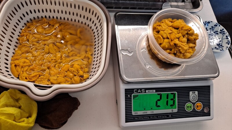 강원고성몰,[해녀단비] 자연산 둥근성게알 100g